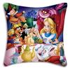Disney Alice in Wonderland Pillow Covers Cartoon Sofa Decorative Home Double-sided Printing Short Plush Cute Cushion Cover