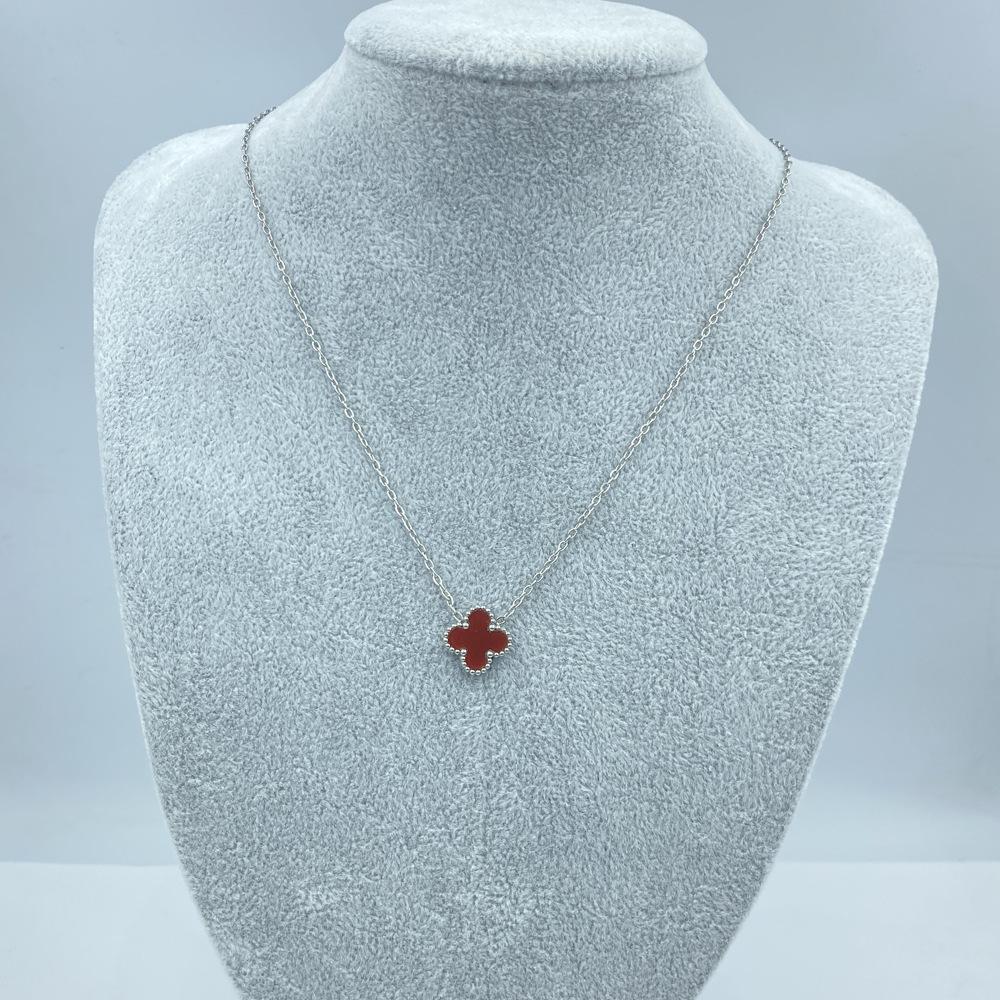 15MM Titanium Steel Four-leaf Clover Single Necklace Does Not Lose Color Ladies High-grade Necklace