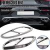 For Mercedes Benz A B C E GLC GLE Class W176 W246 W205 W213 AMG Car Styling Stainless Steel Exhaust Pipe Cover Trim