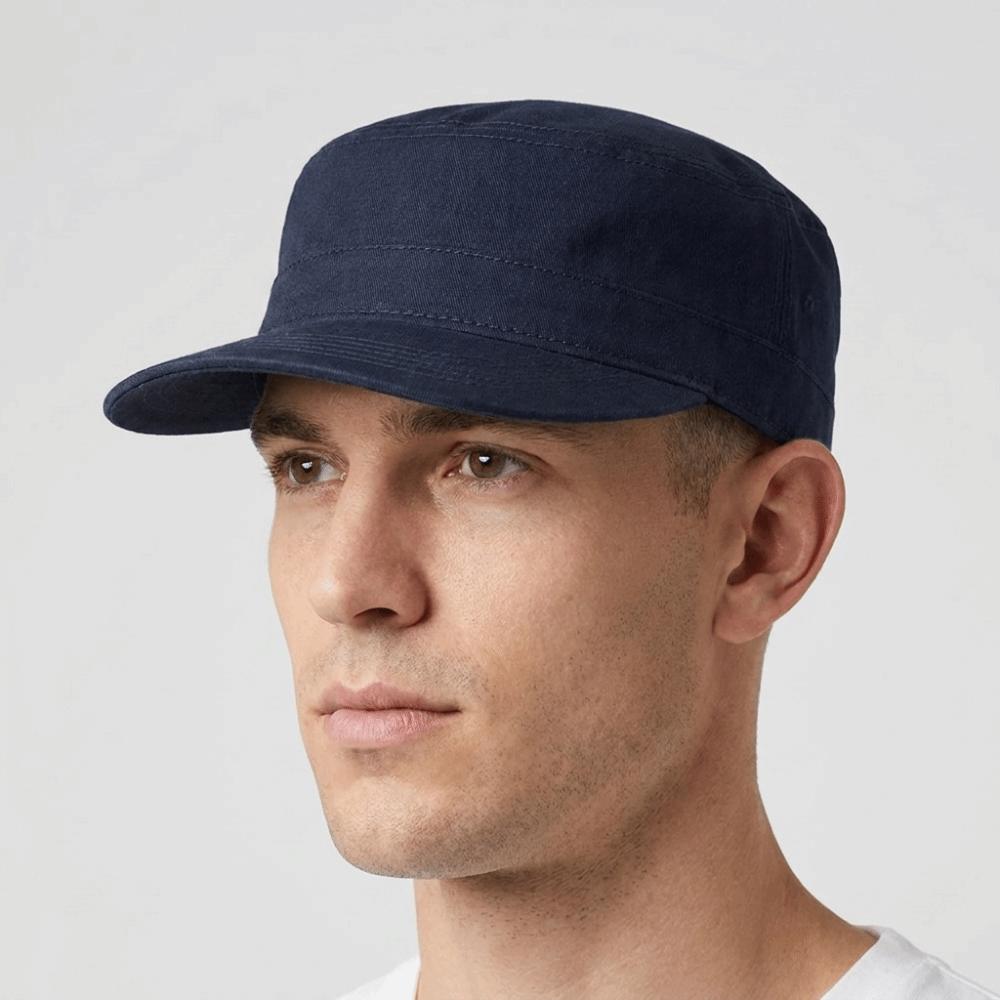 Solid Color Peaked Cap Flat Brim Baseball Cap Retro Flat Top Hat Versatile Use
