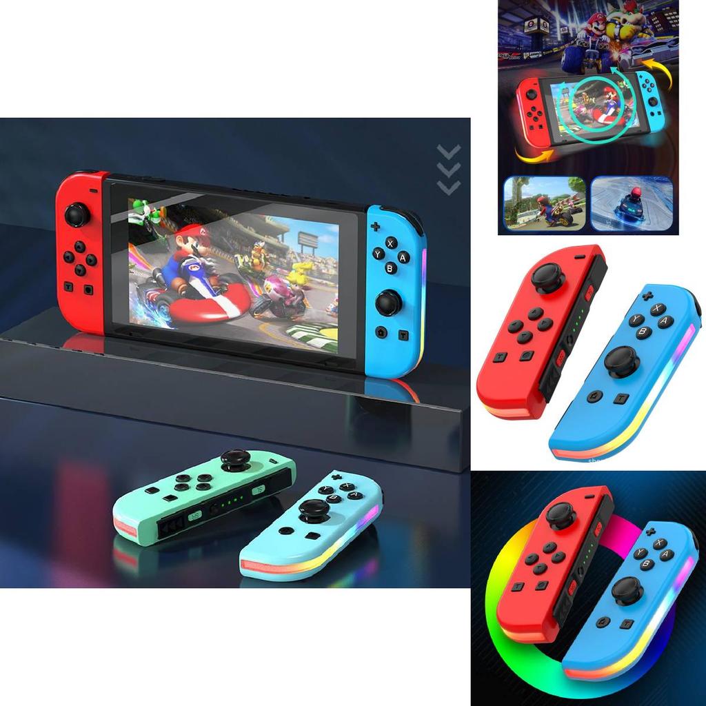Colorful Rgb Light Switch Joycon Controller With Vibrant Vibration And Motion Sensitivity