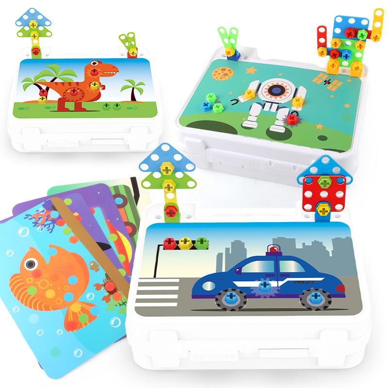 Children'S Screw Toys, Variable Nuts Building Block Disassembly And Assembly Creative Diy Science And Education Toolbox Set