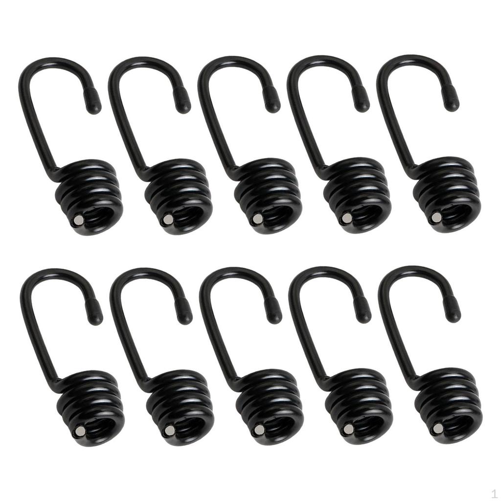 Metal Hooks for Elastic Straps - 10 Pack, Sleek Design