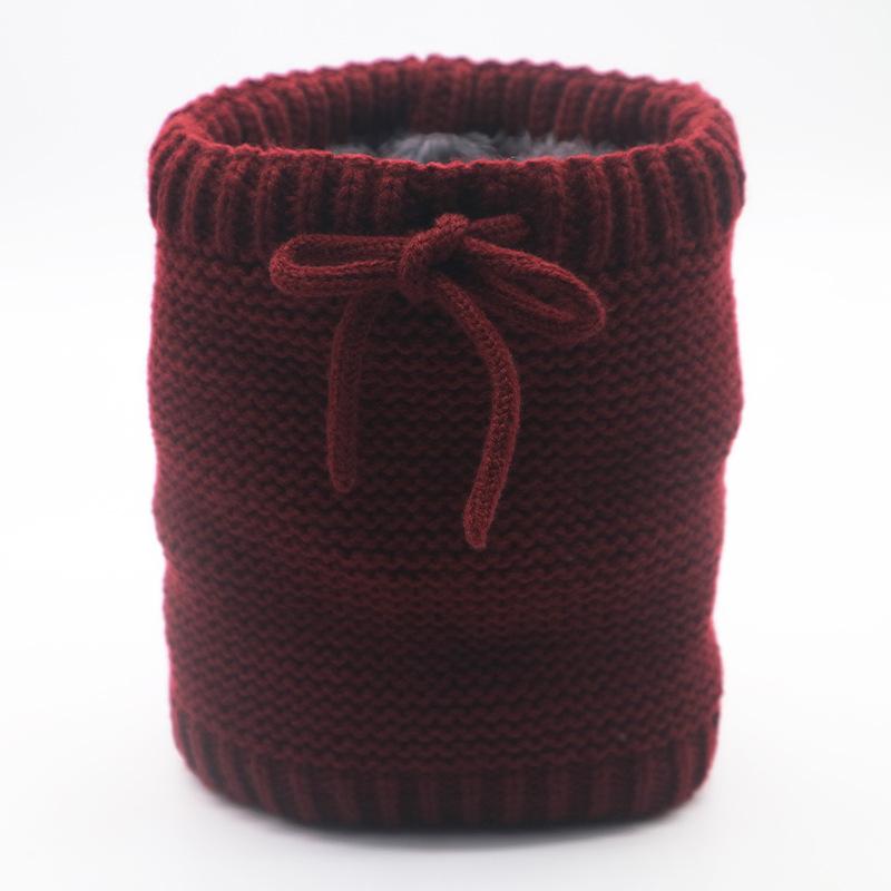 Winter New Wool Neck Cover Fleece Scarf Windproof Mask Solid Color Knitted Twist Hat Warm Scarf