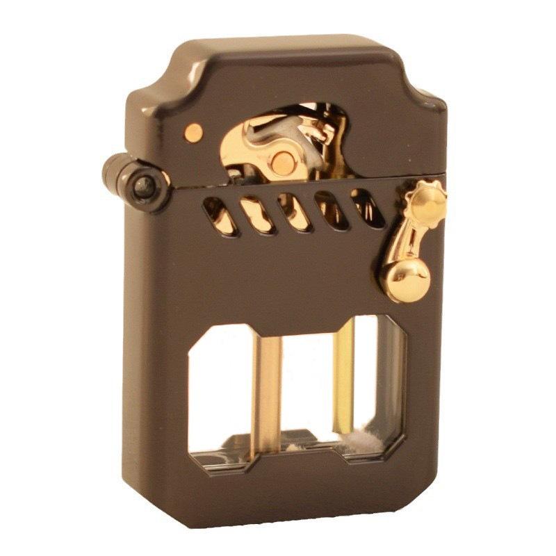 Zorro 786 Cyber Mecha Transparent Oil Tank Semi-automatic Kerosene Lighter
