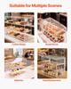 Bakery Display Case, 3-Tier Commercial Countertop Pastry Display Case, Clear Acrylic Bread Box for Kitchen, Party Cake Cabinet with Flip-Up Door for