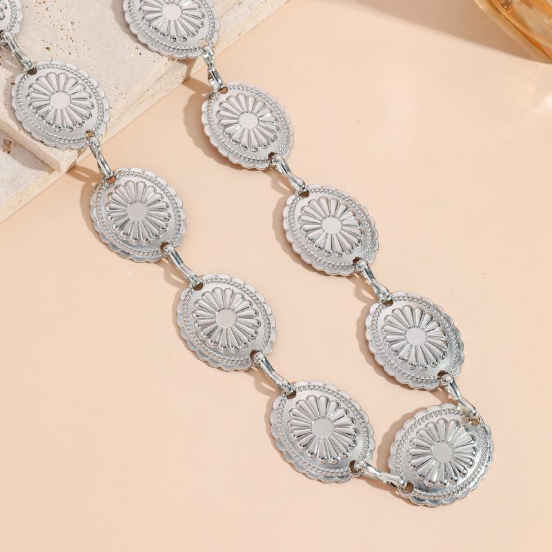 Vintage Oval Geschnitzte Metall Taillenkette Für Damen Retro Stil Exquisite Goldfarben Plattierte Gürtelketten Körperschmuck Geschenke