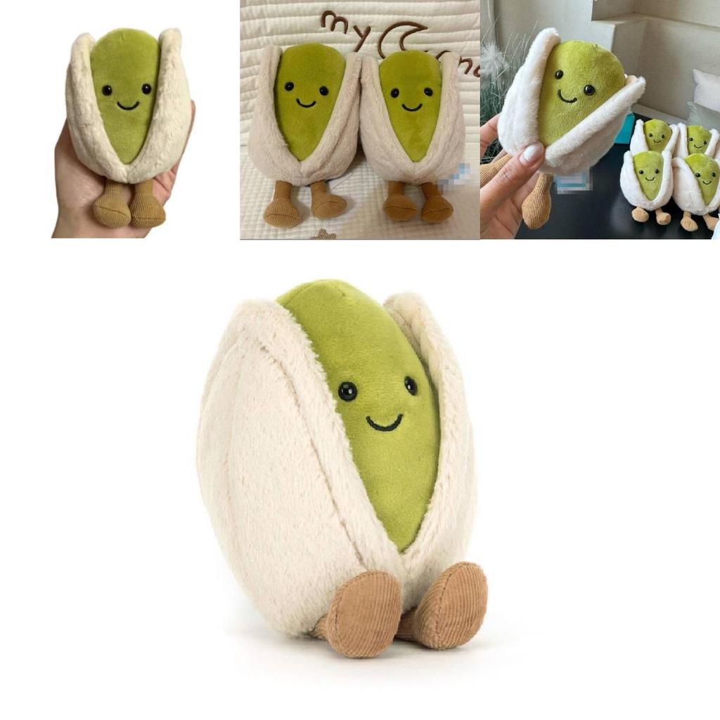 Cuscino Peluche Morbido a Forma di Pistacchio Giocattolo Per Bambini Regalo Decorazione per la Casa e Stanza dei Bambini