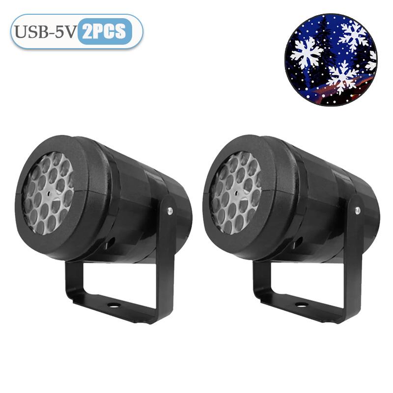 USB Powered LEDChristmasProjector Light with DynamicSnowflake Pattern Night Light for Thanksgiving Valentine Party Holiday Decor