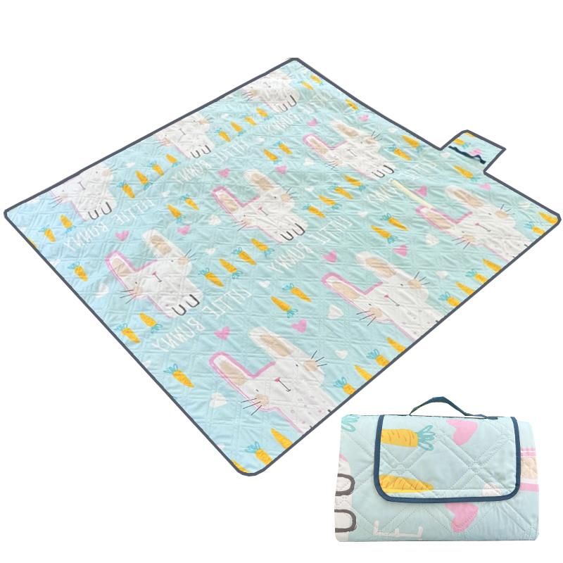 Factory Direct Picnic Blanket Outdoor Extra Large Camping Beach Blanket Foldable Waterproof Sand Hiking Travel Family Picnic Mat 150cm*200cm синий