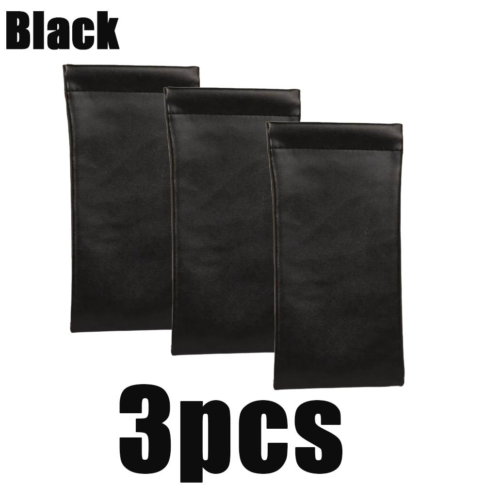 1/3pcs Leather Glasses Storage Bag Soft Pu Waterproof Sunglasses Protector Case Dazzling Colors Pouch Portable Eyeglasses Storag