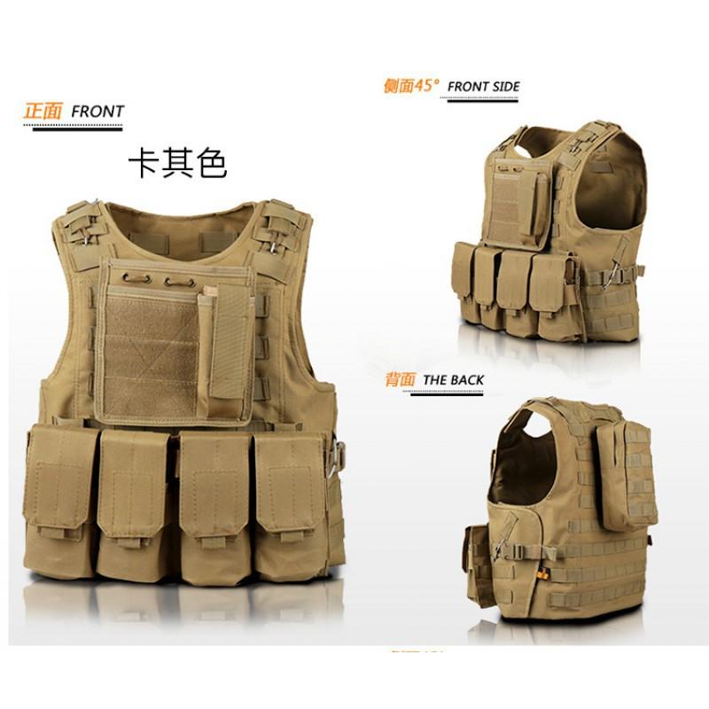 Vest Camouflage Multi-functional Stab-resistant Suit Steel Wire Quick-release Amphibious Three-level Armor Lightweight
