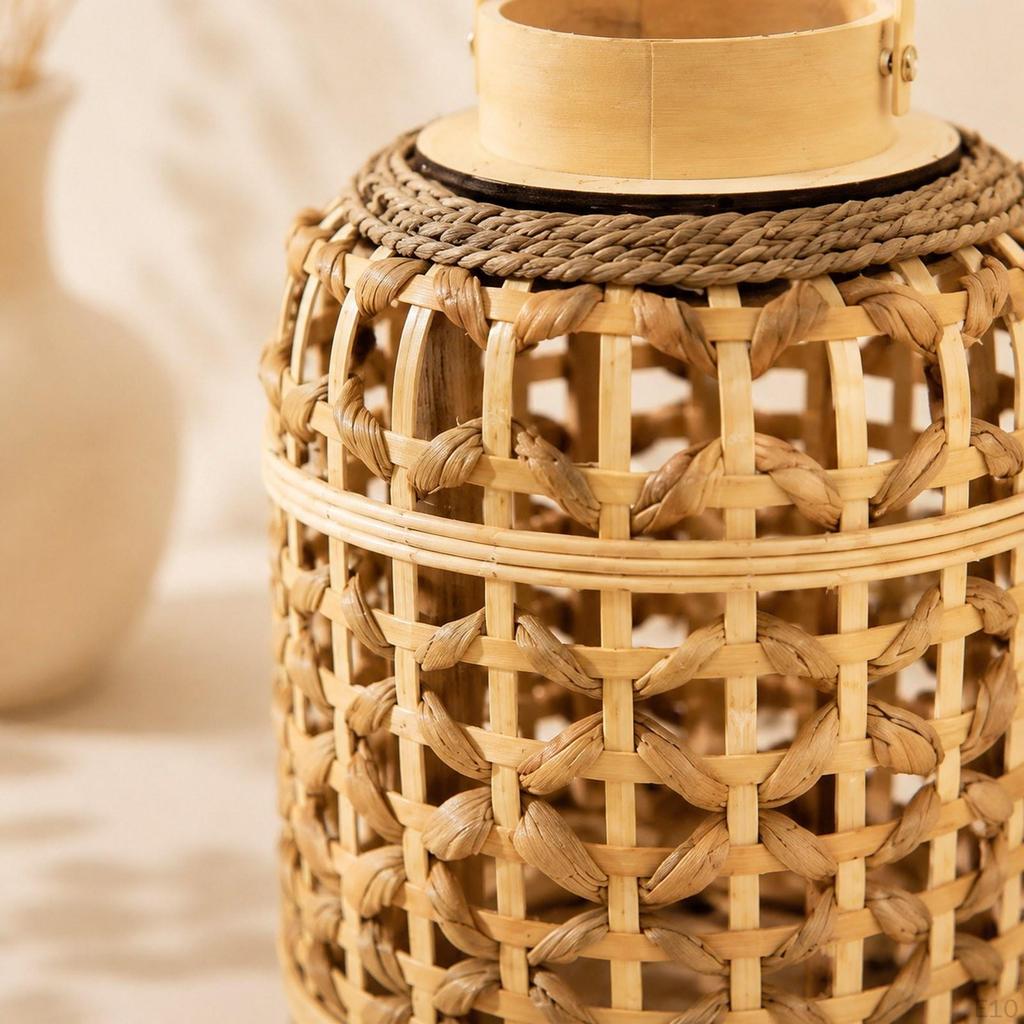 Decorative Handwoven Candle Holder Modern for Wedding Kitchen Indoor Outdoor A
