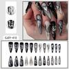 Dark Cool Punk Style Nail Art Film Love Butterfly Wearing Fake Nail Wearing Nail Film