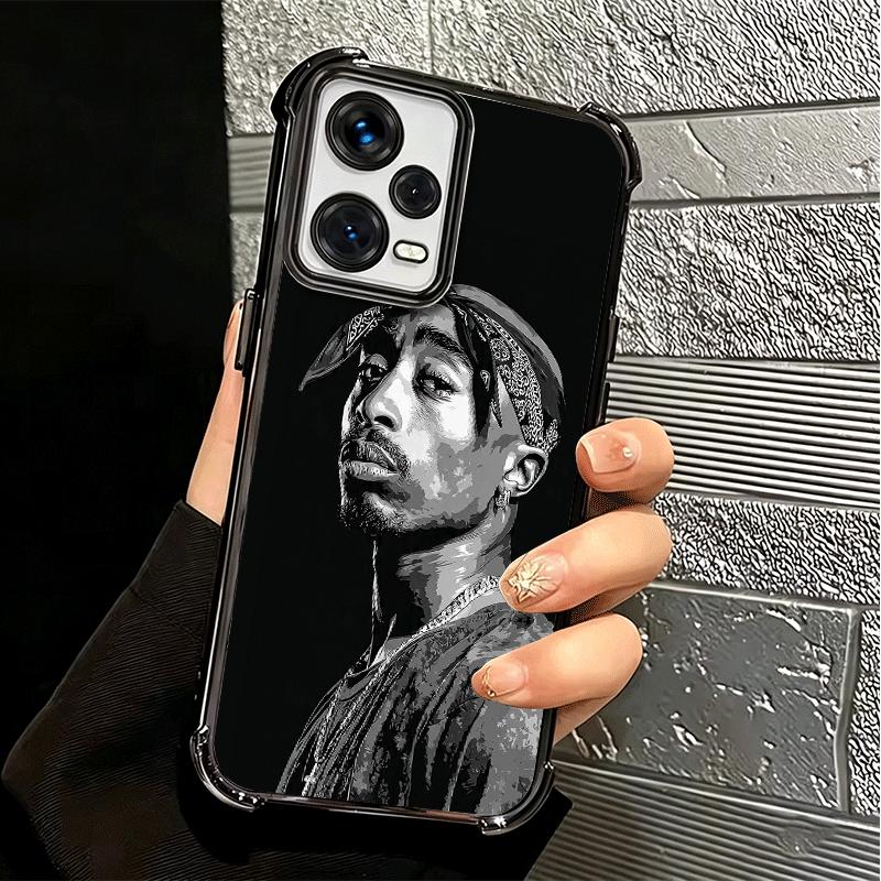 Rapper 2pac Singer Tupac Soft Phone Case For Xiaomi Redmi Note 14 15 Pro Plus 13 12 11S 11T 5G 10 9S 9 Plating Anti-Fall Fundas
