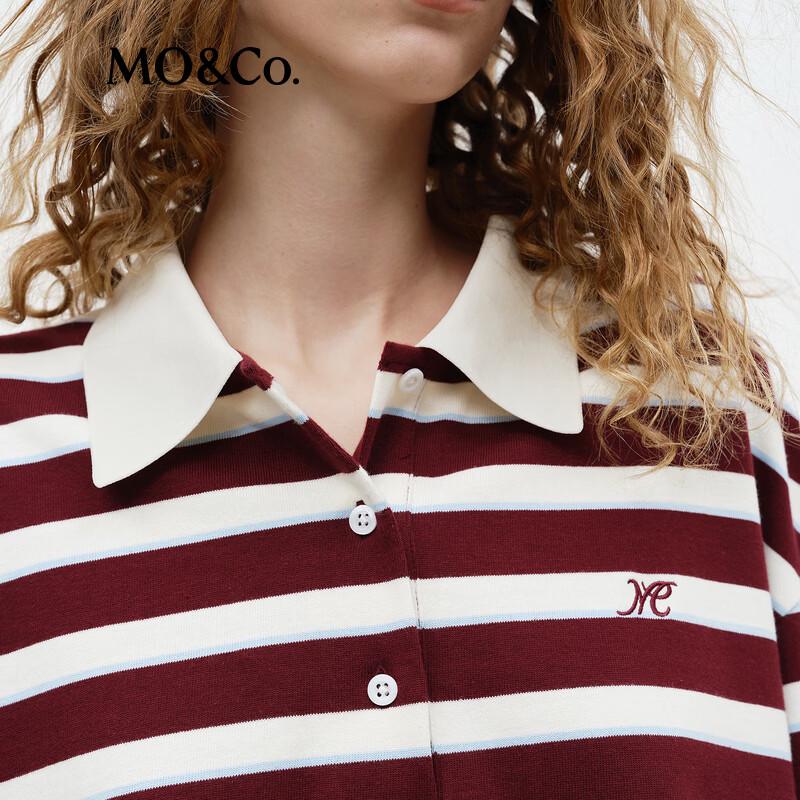 MO&Co. Striped Polo Shirt