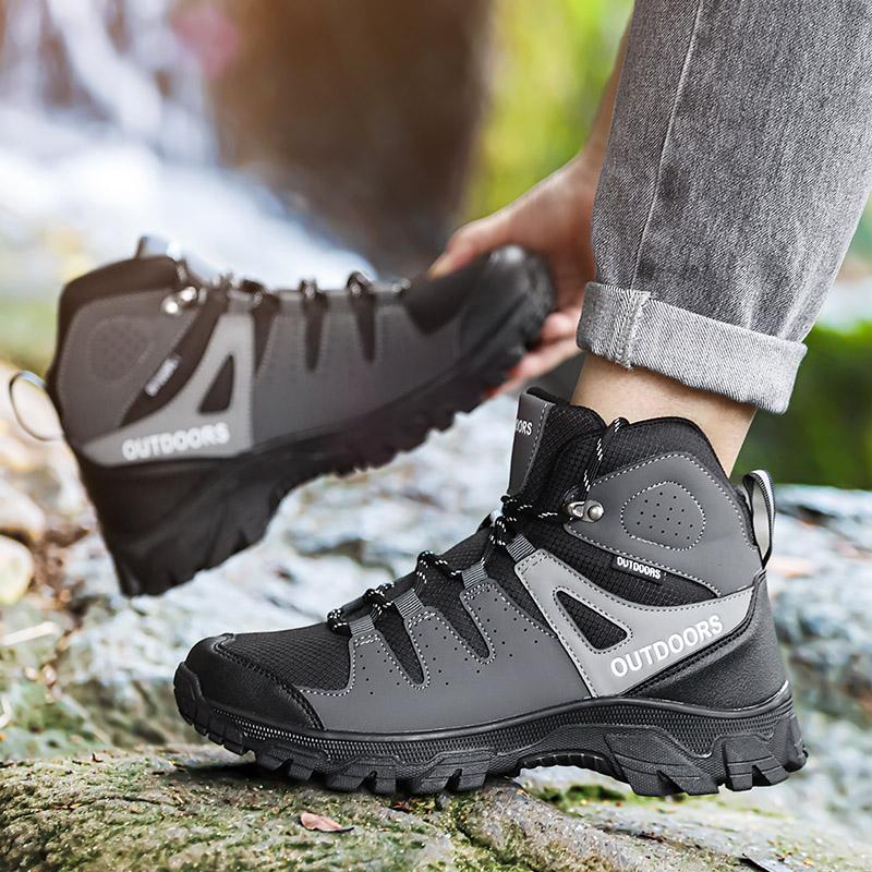Scarpe da Escursionismo alla Moda da Uomo Scarpe da Arrampicata Montagna Deserto Sneakers Classiche alla Moda Scarpe da Esterno Antiscivolo High Top Scarponi da Trekking per Uomo