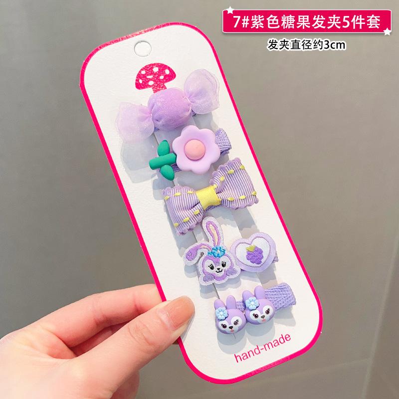 Children'S Hairpin Bag Cloth, Duck Bill Clip Cloth, Bow Root, Princess Hairpin, Cute Little Flower Girl Hair Accessories