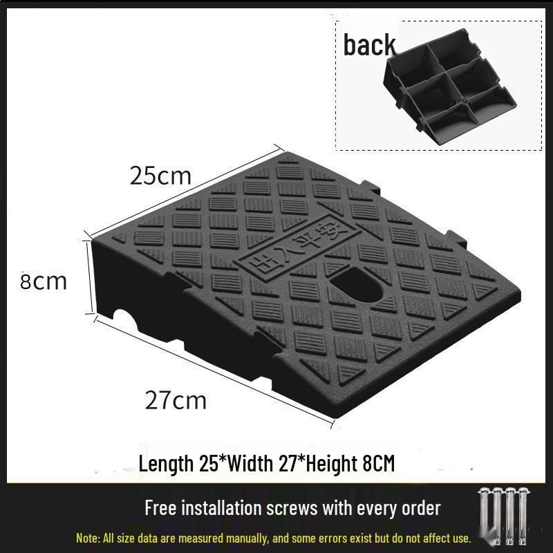 Car Ramp Sill Pad - Plastic Vehicle Curb Slope & Speed Bump