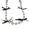 Stylish and Unique Beaded Necklace Delicate Stainless Steel Beaded Neck Chain Bowknot Adorned Neck Jewelry Ornament