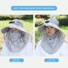Digital Display Screen Solar Fan Visor Hat Breathable Mesh Women's Picking Tea Hat  Tea Picking