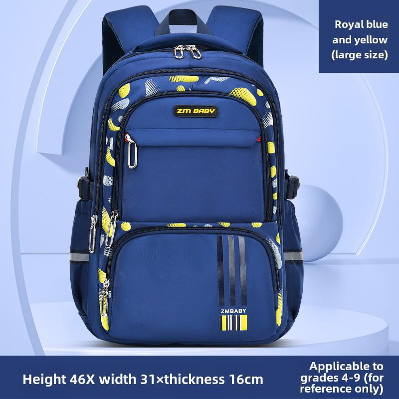 Lightweight Large-Capacity Backpack for Boys Aged 6-12: Casual Design with Fun Prints