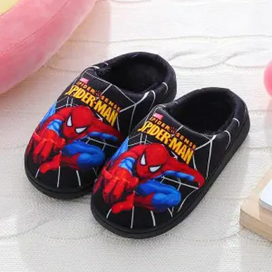 

Kids Winter Non-Slip Cartoon Cotton Slippers for Boys and Girls 26/27 чёрный
