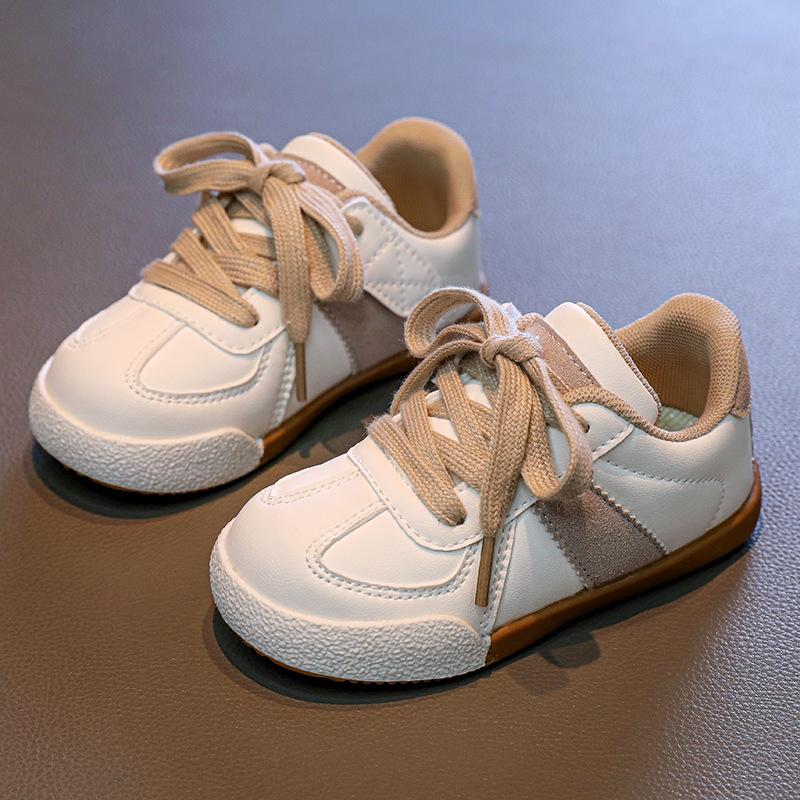 Children's Board Shoes Low-top Sports Shoes 2025 Autumn Medium and Small Children Girls Baby Little White Shoes Soft Sole Boys Thin Baseplate