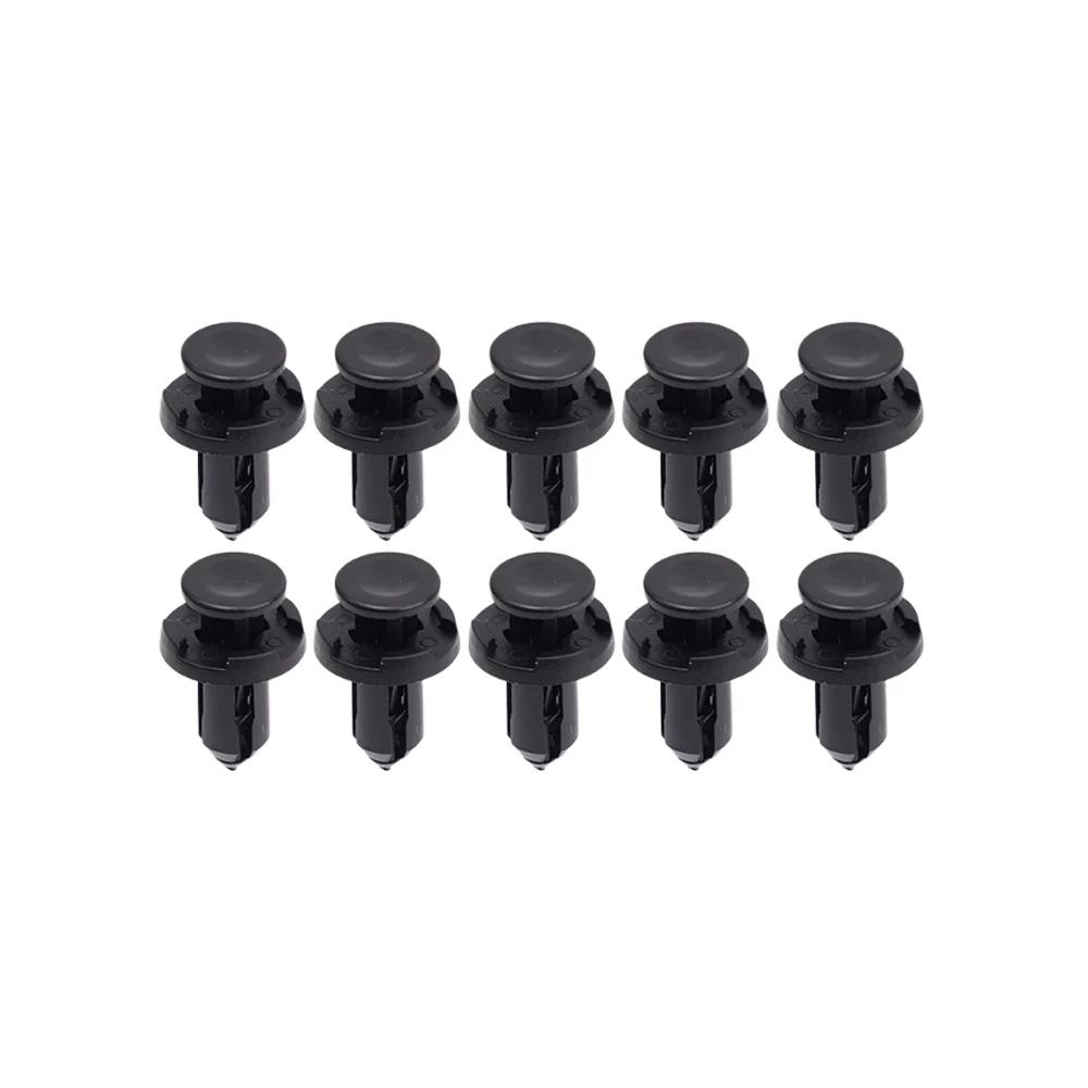 Car Body Push Retainer Pin Rivet Trim Clip 9mm Hole Bumper Door Panel Fastener Universal Auto Fender Liner Moulding Clip Black