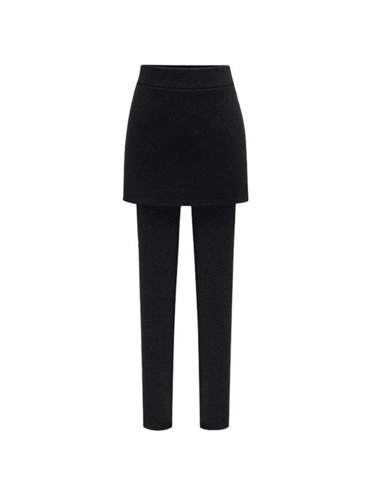 Women's Spring/Summer 2026 Short-Leg Thin Leggings with Faux Two-Piece Skirt