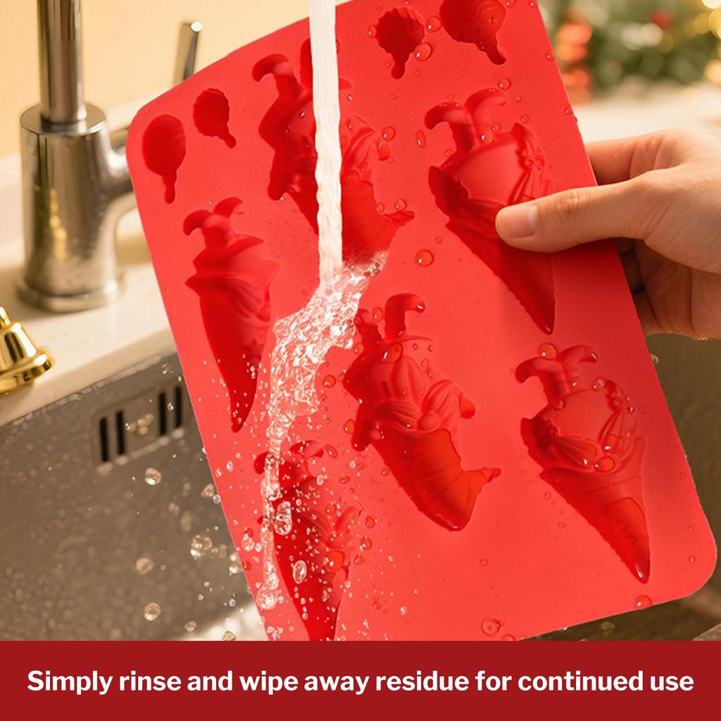 Weihnachten Schokoladenform 3D Zwerg Silikonform Silikon- und Süßigkeitenformen Antihaft Handwerkzeug Backzubehör