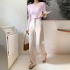 New ArrivalS Open Run Women S Straight Fit Slack pantS Solid Color