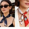 Women Luxury Silk Skinny Scarf, Fashion Bag Scarf, Neckerchief Hair Headband