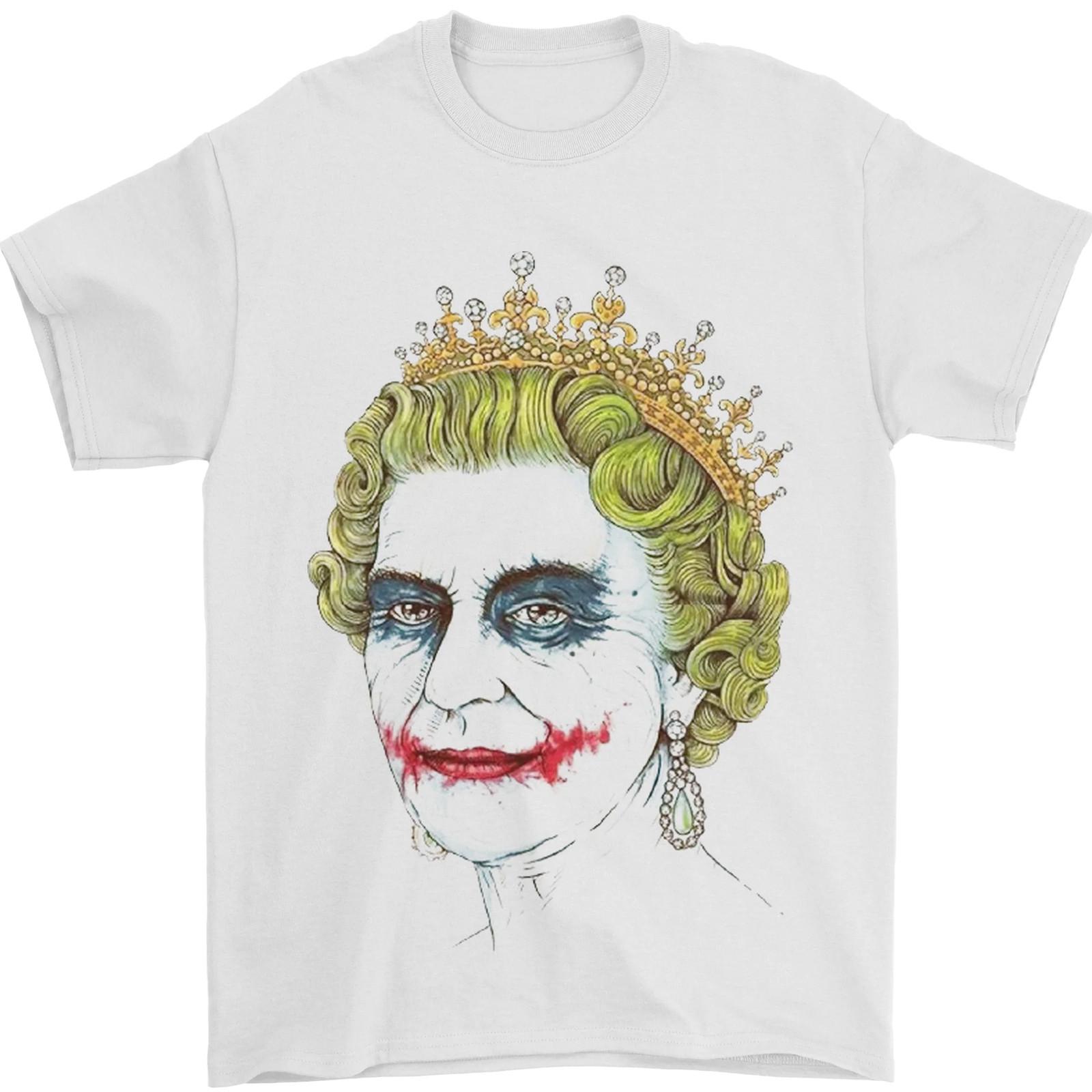 Banksy the Queen Posing as the Joker Mens T-Shirt 100% Cotton XXXXL