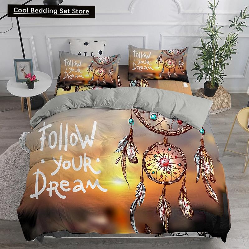 Dream Catcher Bedding Set Elegant Bohemian Duvet Cover Queen Twin Full Ethnic Quilt Cover Single Double King Comforter Bed Cover