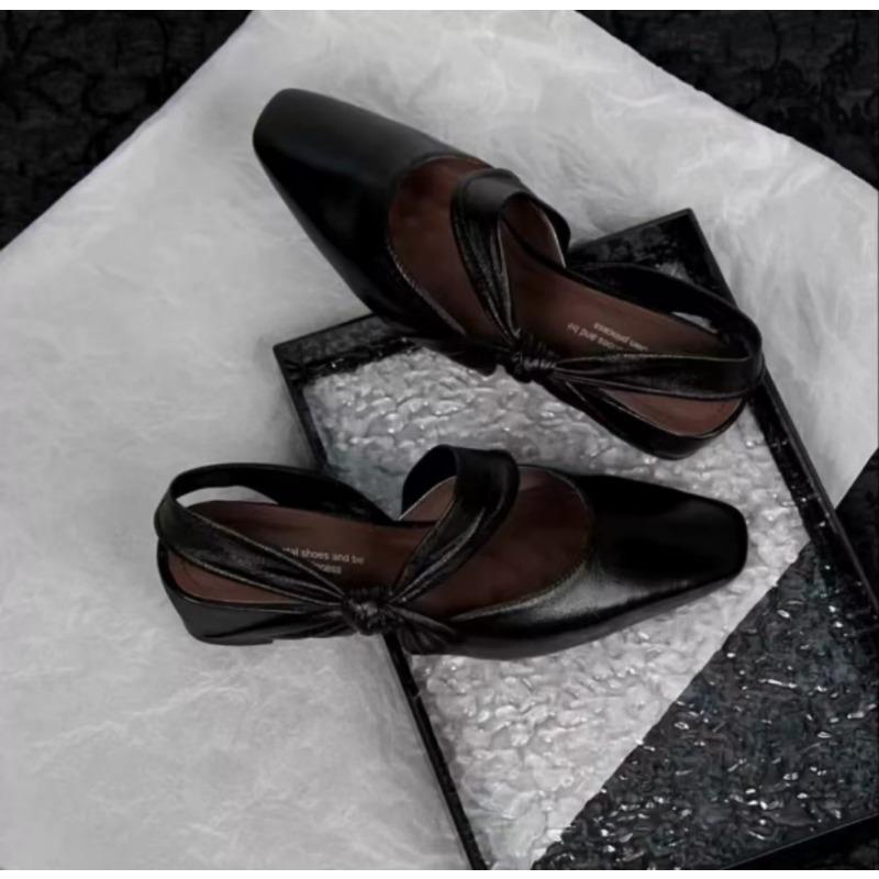 

Новый стиль женской обуви с квадратным носком, ремешками, массивным каблуком и ретро-верхней одеждой, одинарная обувь 40 чёрный