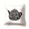 Nordic Style Ins Illustration Graffiti Polyester Pillowcase Car Decoration Home Printed Waist Rest Pillowcase