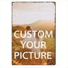 Custom 8x12 Inch Vintage Aluminum Plaque Personalized Photo Metal Sign Wall Art