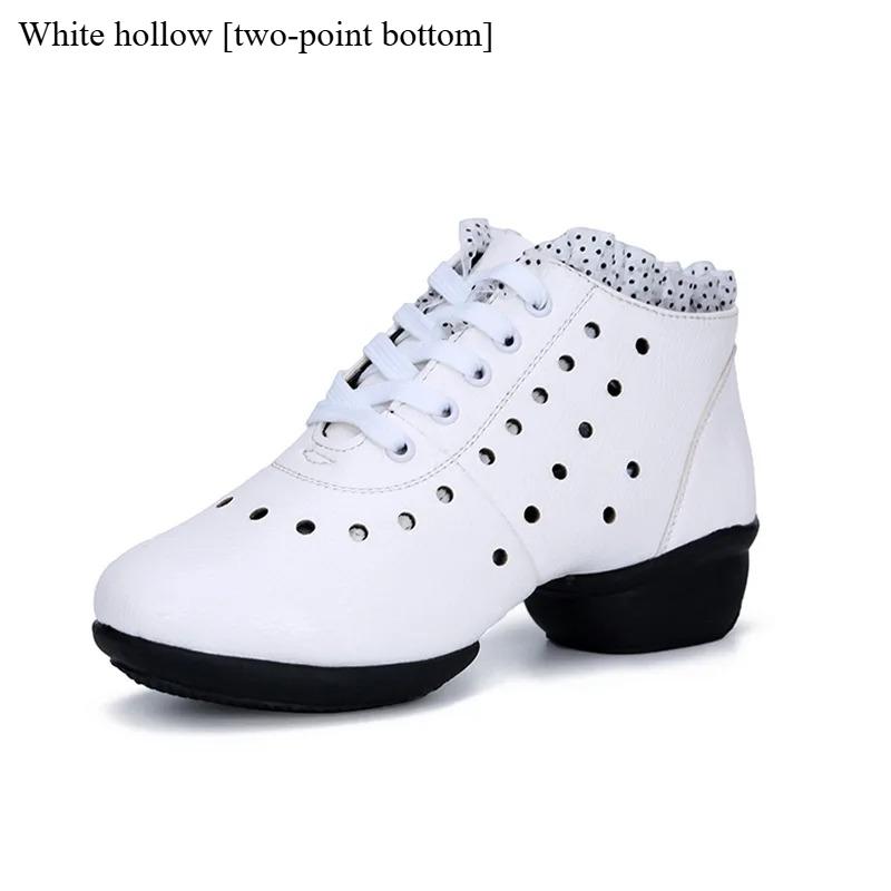 Dance Shoes Woman Ladies Modern Soft Outsole Jazz Sneakers PU Breathable Female Dancing Fitness Sport Casual Shoes