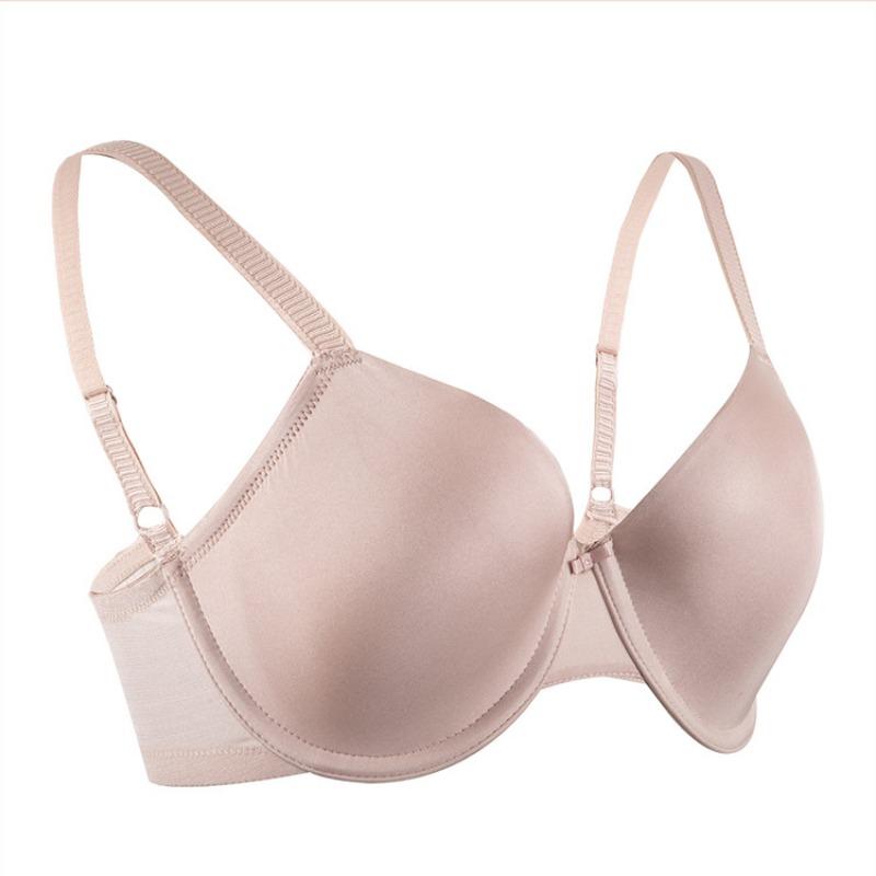 Large Size Smooth Bra Thin Cup Large Bust Small Underwear with Underwire Underwear