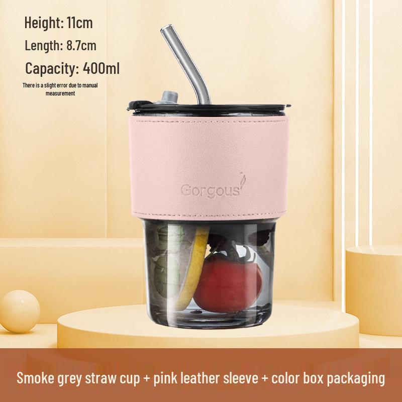 Bamboo Glass Cup: Versatile & High-Value Double-Walled Cup with Straw for Water, Coffee, & More - Premium Souvenir