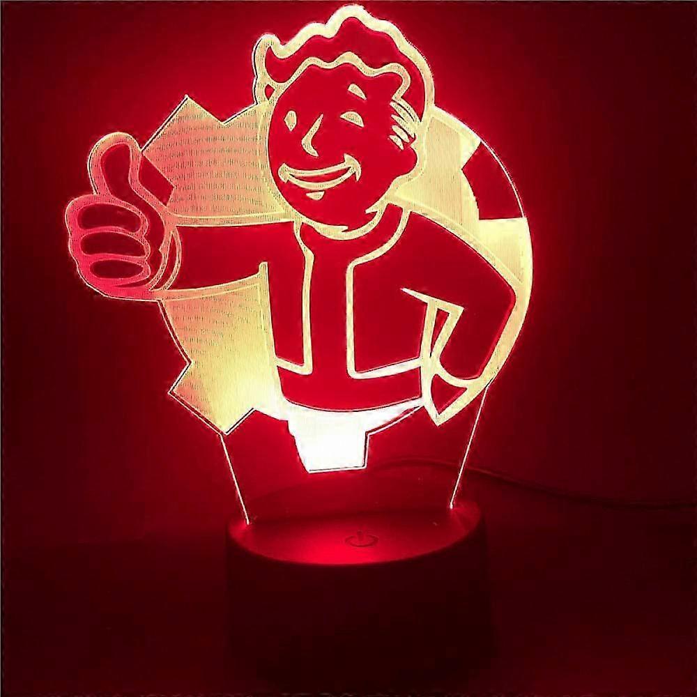 3D Night Light 3D LED Night Light Game Fallout Shelter Logo Led Night Light Colorful USB LED Children Kids Bedroom Lamp Nightlight Toys Gifts
