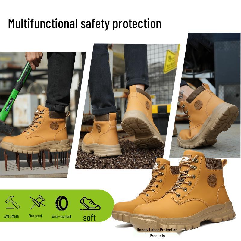 Men's Winter Safety Boots: Anti-Smash, Anti-Puncture, Warm, Comfortable, Casual Protection Shoes