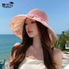 8491 summer big brim sun hat children fashion bow sunscreen sun hat hollow vinyl bucket hat