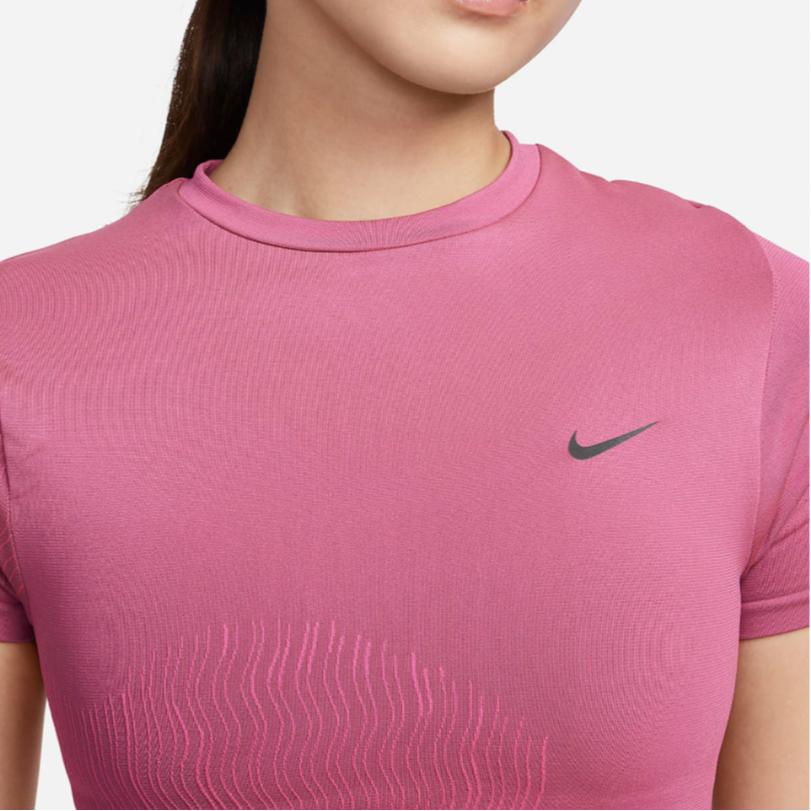 Nike Running Division Dri-FIT ADV Solid Color Round Neck Quick-Dry Running Short Sleeve T-Shirt Women Tops Magic-Pink FN2582-605