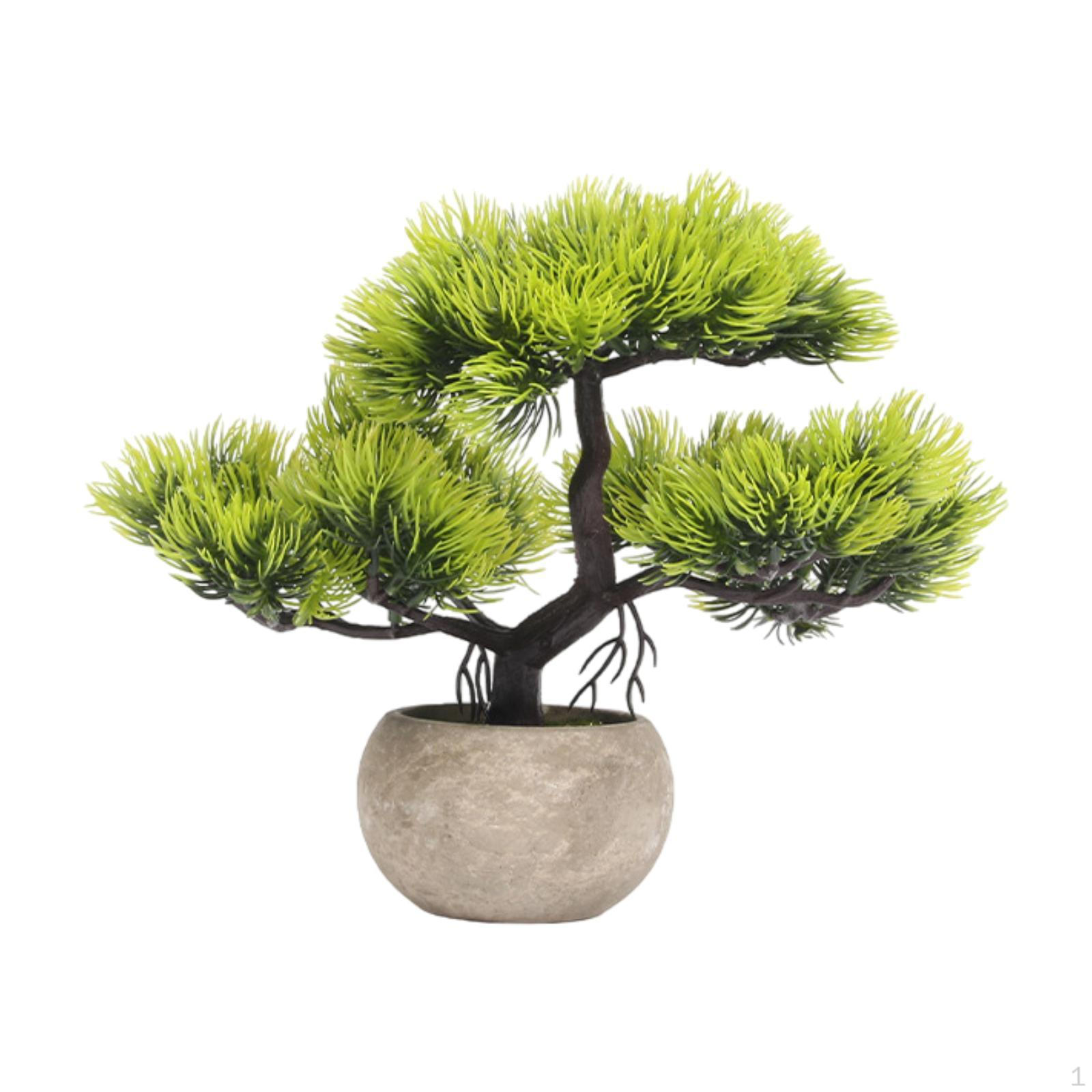Sztuczne rośliny drzewiaste Bonsai Greenery Bonsai, fałszywe na pulpit światło w kolorze zielonym