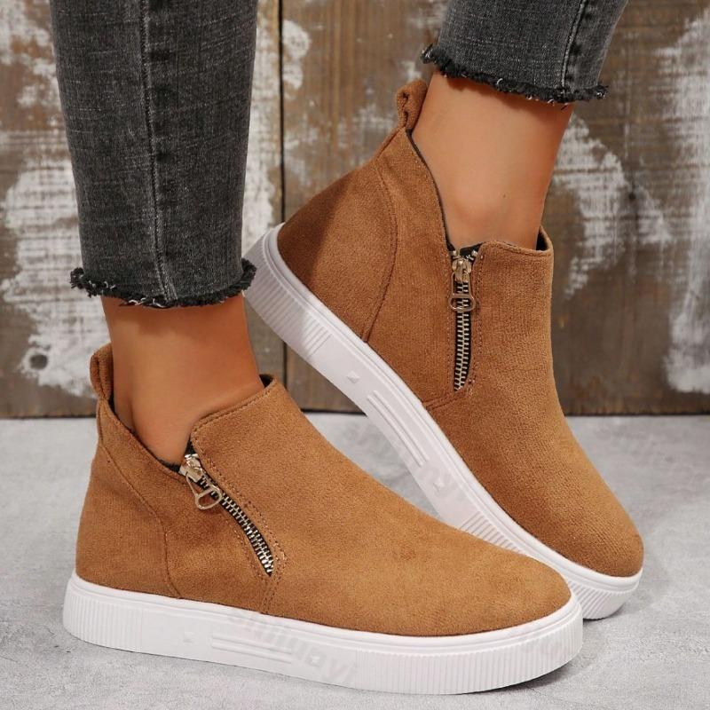 Large Size Women High Help Shoes 2025 Autumn Winter New Comfortable Non Slip Flats Outdoor Height Increase Casual Shoes