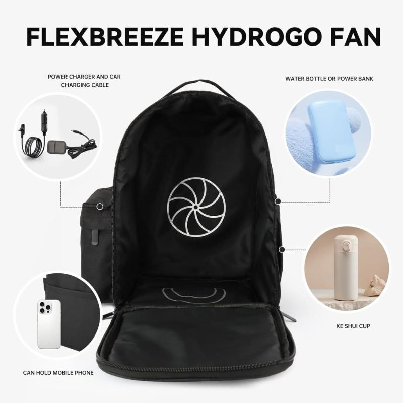 Portable Fan Carry Bag With Side Pocket and Wide Opening, Storage Case for Travel Use, Camping Days, Beach Use, and Indoor Storage