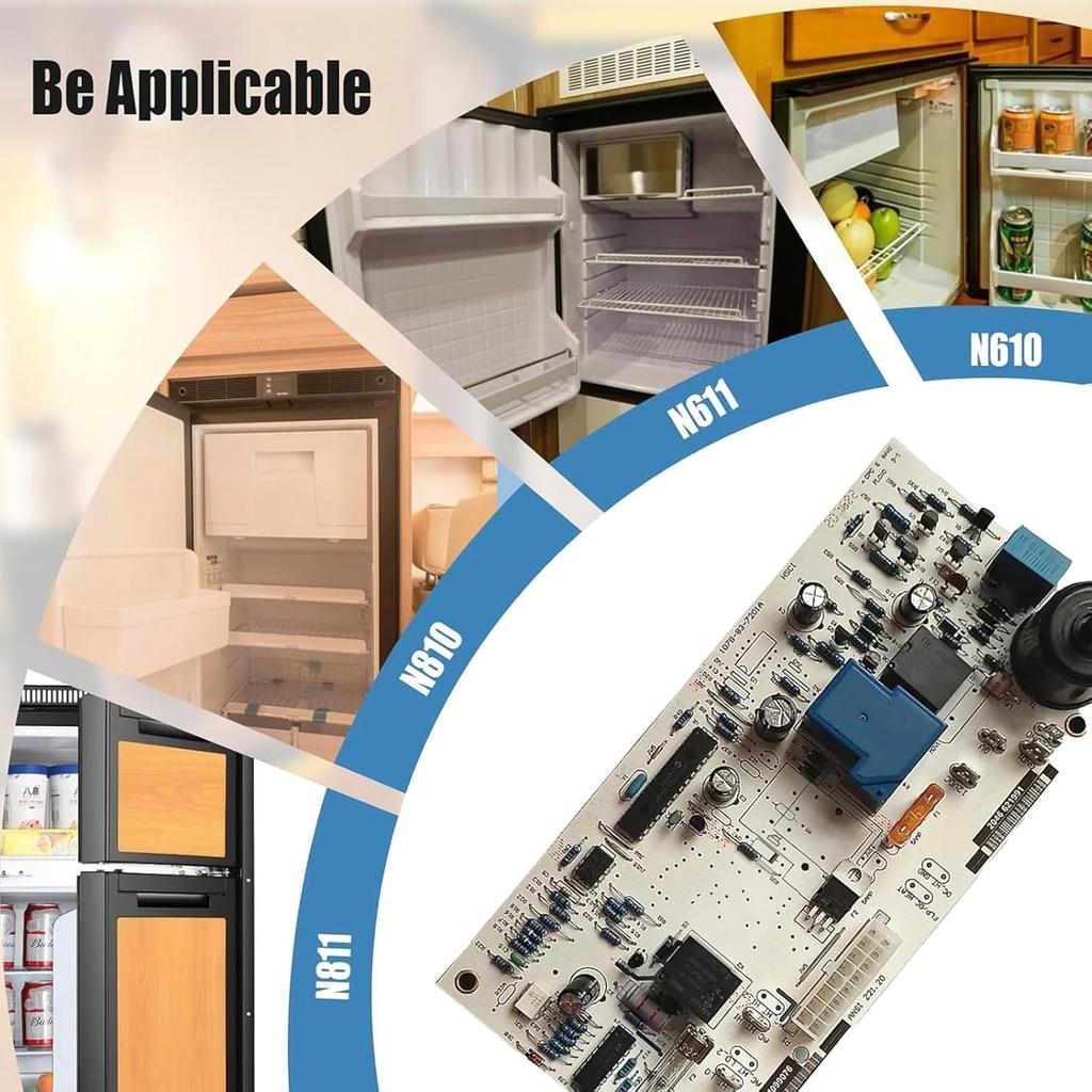 Topteng RV Refrigerator Control Board Kit 621991001 For Norcold N641 N841 Series 2-Way Control Board