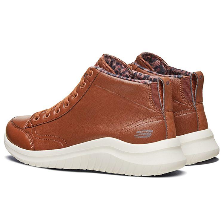 Skechers Ultra Flex 2.0 Einfache Solide Niedrige Freizeitschuhe Damen Sneaker Braun 13358-CSNT